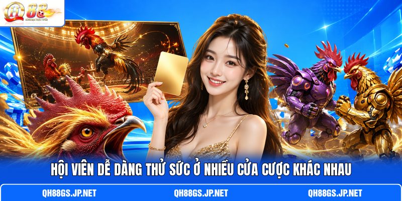 Hội viên dễ dàng thử sức ở nhiều cửa cược khác nhau